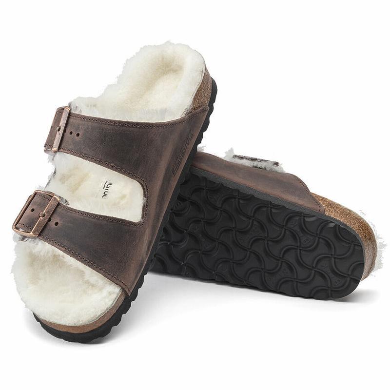 Arizona Birkenstock Shearling Oiled Kozene Panske Káva | SK 314AHK